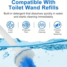 60-Pack Disposable Toilet Brush Cleaning Heads (Handle Not Included), Compatible With Most Brands Of Handles, Suitable For Cleaning And Hygiene; Upgraded Fiber Brush Replacement Pack, Suitable For Cleaning Toilets. - 60 chiếc [Không bao gồm bộ điều khiển] - Xem 5