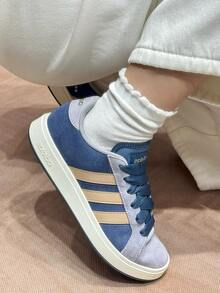 Adidas Grand Court Base 00s Comfortable, Versatile, Durable Low-Top Sneakers, Unisex, Gray-Blue - 灰藍色 - 查看 9