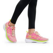 Women's Modern Lightweight Comfortable Athletic Shoes For Walking And Training - Hoa hồng/Chanh - Xem 5