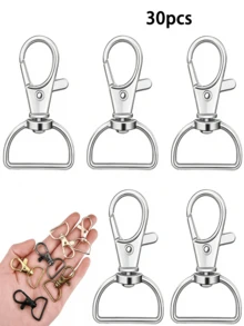 5/10/20/30/45/60Pcs Swivel Clasps Keychain Hooks D Ring Clips Lanyard Hardware For Keychain Making Lanyard Wallet DIY Craft Supplies - Keychain - View 24