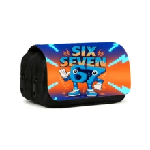 67 Styles Double-Deck Pencil Case, Made Of Polyester Fabric, Large Capacity For Stationery Storage. Size: 21cm X 11cm. Cartoon Pattern, Lightweight And Practical, Double-Deck Flip Design, Unisex Style, Suitable For Students, Event Organizers, Daily Use - A - View 14