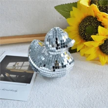 1 quả cầu disco hình vịt khảm gương, đồ trang trí tiệc - Một cỡ - Xem 9