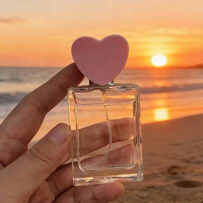 1PC 30ml Pink Perfume Bottle - Glass Spray Bottle With Screw-On Cap - Perfume Liquid Divided Into Small Empty Bottles - Square Perfume Sample Bottle - Suitable For Travel, Camping - Portable Perfume Bottle