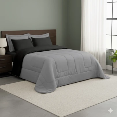 JOGO DE CAMA KIT TERNURA EDREDOM CASAL QUEEN DUPLA FACE COM 03 PEÇAS PROMOÇÃO !