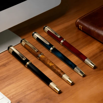 1pc Premium Metal Rollerball Pen, Combining Ballpoint Pen And Signature Pen - An Ideal Gift For Men, Husbands, And Perfect Choice For Father's Birthday. This Business Office Gift Set Features A 0.7mm Black Ink Refill, Suitable For Office, Business Occasions, Back To School Season, Daily Office Supplies, And Gift-Giving.
