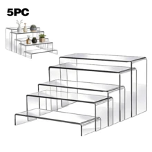 Estante de exhibición de acrílico transparente MerryNine, soporte de taza de acrílico transparente multifuncional, estantería para cosméticos y coleccionables - Ver 1