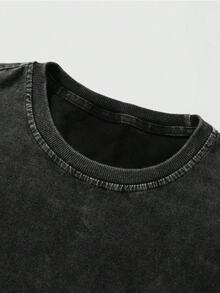 Men's Washable Crew Neck Short Sleeve Minimalist Top Everyday Casual | Summer Essentials | Easy Match | Best Style - Black - View 4
