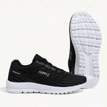 Comfortable Men's Athletic Shoes With Soft, Non-Slip Sole For The Gym - 黑白 - 查看 4