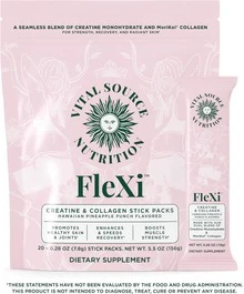 Vital Source Nutrition - Flexi - Creatine & Collagen Stick Packs - 5g Creatine Monohydrate + 1g MoriKol Collagen -Supports Strength, Recovery & Skin Health -20 Servings - mặc định - Xem 1