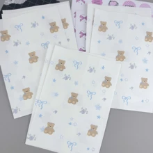 100pcs 4.7"X6.7" Gift Packaging Bags, Including Holiday Gift Wrapping Paper Bags, Premium Packaging Paper Bags, Accessory Small Gift Paper Bags, Teddy Bear & Bow Pattern Paper Bags, Party Gift Packaging Bags, And Creative DIY Decorative Gift Paper Bags, Suitable For Valentine's Day, Wedding, Birthday, Party Gift Bags And Gift Wrapping Paper Bags - Packaging Bags - View 3