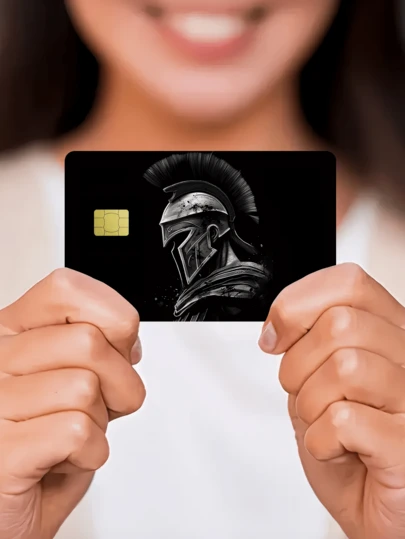 1pc Credit Card Sticker, PVC Material Anti-Fingerprint Durable Anti-Scratch, Suitable For Men, Women, Centurion, Couples, For Mini Chip Card, Bank Card, Credit Card, Transportation Card, Student ID Card DIY, Privacy Protection