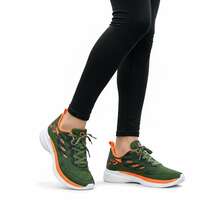 Women's Modern Lightweight Comfortable Athletic Shoes For Walking And Training - 綠/橙色 - 查看 8