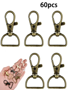 5/10/20/30/45/60Pcs Swivel Clasps Keychain Hooks D Ring Clips Lanyard Hardware For Keychain Making Lanyard Wallet DIY Craft Supplies - Keychain - View 18