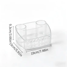 Caixa de cosméticos de plástico (1 unidade), caixa organizadora de cosméticos para mesa, organizador de cosméticos, suporte para joias, grande capacidade, adequada para quarto e closet. - A - Ver 12