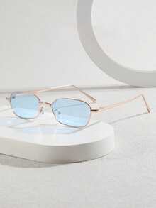 Gafas de metal retro versátiles y de moda para hombres - Gris Oscuro - Ver 13