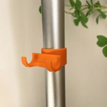Suporte para Barra de Chuveiro Antiderrapante para Lâmina, Projetado em PLA para Instalação Sem Furos, Removível e Fácil de Instalar e Desmontar, Adequado para Barras com Diâmetro de 23-25 mm, Portátil para Viagens e Fácil de Armazenar - A - Visão 6