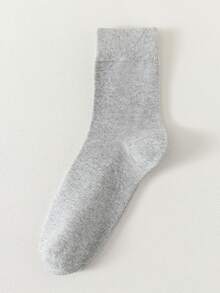 5 Pairs Men's Fine Knit Mid-Calf Socks, Comfortable Breathable Anti-Bacterial Non-Sweating - Multicolor - View 3