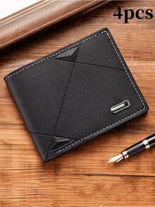 这款男士个性化定制PU皮短钱包（1个/2个/4个装）采用时尚的格子软面设计，容量大，设有多个卡槽，可容纳大额钞票和零钱包，并配有信用卡、银行卡和身份证卡槽。它兼具商务和休闲风格，是送给伴侣的生日和圣诞节礼物的理想之选。同时，它也是年轻男士的时尚之选，更是万圣节和圣诞节的理想礼物。 - 彩色 - 查看 16