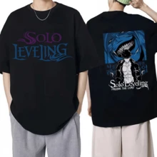 Men's Women's Mange T-Shirt Anime Solo Leveling Printed T-Shirt HIP HOP EU Size T-Shirt Gothic Graphic T-Shirts Tops Streetwear Clothing - 黑色5 - 查看 1
