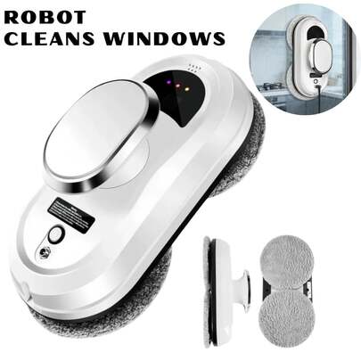 Robô Inteligente Limpador de Janelas Vidros Espelhos Bivolt Sucção Fixação Segura