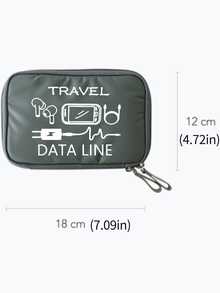 Organizador de pasaporte y productos electrónicos para viajes - Organizador de bolsa impermeable portátil para cables de datos y accesorios, diseño de múltiples compartimentos, portapassaporte portátil, billetera multifuncional con muñequera, puede contener pasaporte, teléfono inteligente, auriculares, brochas de maquillaje, etc. - Adecuado para viajes y uso diario (disponible en 4 colores) - Multicolor - Ver 12