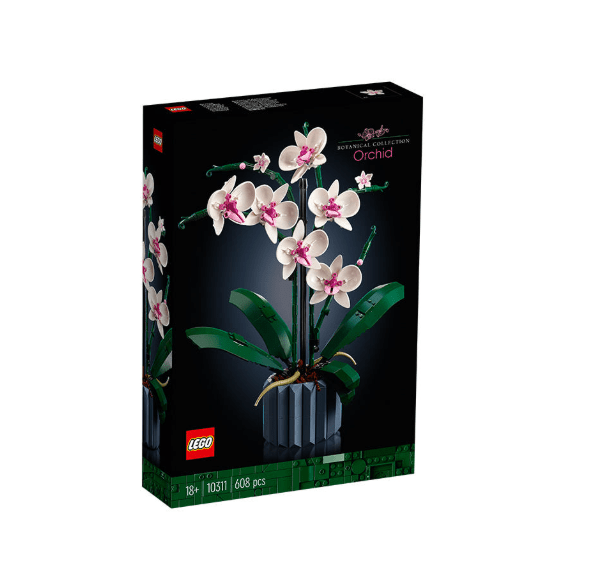LEGO 100% Authentic Botanicals 10311 Orchid Flower Building Set Botanical Collection Decorative Plant Model Home Decor Display Piece Gift Set 608 Pieces Orchid Arrangement For Adults