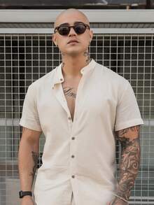 Men Shirts - Màu be - Xem 5