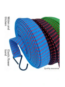 5pcs Multi-Functional Elastic Straps, Luggage Tie Down Belts, Motorcycle/Scooter Fixing Devices, Motorcycle Tie Down Straps, Elastic Cords, Bicycle/Scooter Tie Down Straps, Random Colors - Straps - View 2