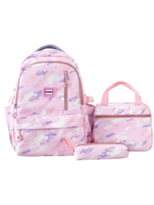 Set de 3 mochilas de camuflaje de nailon, mochila de viaje de gran capacidad para exteriores - Multicolor - Ver 1