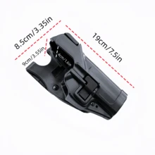 1pc Black Outdoor Hunting Accessory H&K USP Double Safety Plastic Protective Holster, Tactical Anti-Grab Waist Holster CQC Quick Draw Holster - 黑色 - 查看 4
