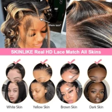 13x6 13x4 Full Lace Front High Definition Wig Invisible High Definition Lace Front Wig 200% Density Blended Human Hair Pre-Plucked Bleached Knots Straight #P4/27 Highlighted Wig 29 Inch 5x5 4x4 Put On And Go High Definition Glueless Lace Closure Wig With Baby Hair For Women - S4/27 - View 11