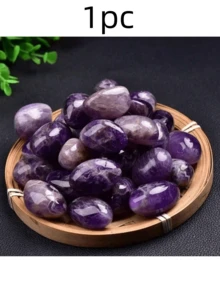 1pc Natural Agate Crystal Polished Stone, Suitable For Aroma Diffusion, Energy Healing, Rose Quartz, Smoky Quartz, Amethyst, Labradorite, Home Decor, Plants, Fish Tank, Fireproof Incense Stone - Multicolor - View 37