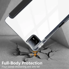 适用于小米 Pad 8 Pro 2025 (11.2 英寸)/Pad 8 2025/Pad 7 2024/Pad 7 Pro 2024/Pad 6 Pro 2023/Pad 6 2023/Pad Pro 2024/Pad SE 2023/SE 2024 (8.7 英寸)/Pad 2 Pro 2025/K Pad 2025 Y 型折叠平板电脑保护套，支持智能休眠/唤醒，带笔槽，提供 360° 全方位防摔保护 - 黑色 - 查看 3