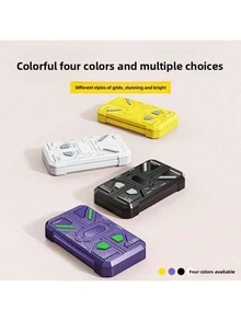 360° Rotatable Foldable Phone Stand, Heavy-Duty Metal Walnut Grain Desktop Holder, Compatible With IPhone & Android, Portable Travel Desk Organizer - Multicolor - View 2