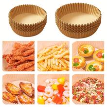 50pcs Disposable Special Oil Paper For Air Fryers, Circular Non Stick Baking Paper, Silicone Oil Paper, Waterproof, Oil Proof, Oven And Microwave Steamer Liner Paper - Multicolor - View 3