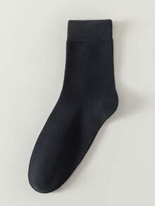 5 Pairs Men's Fine Knit Mid-Calf Socks, Comfortable Breathable Anti-Bacterial Non-Sweating - Multicolor - View 7