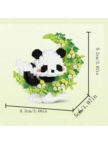 Animal Series Panda Microparticle Building Blocks Toy Model Assembly Gift,Cute Cartoon Decoration,Toys,Building Block Sets,Building Blocks - Multicolor - View 3