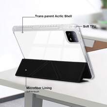 适用于小米 Pad 8 Pro 2025 (11.2 英寸)/Pad 8 2025/Pad 7 2024/Pad 7 Pro 2024/Pad 6 Pro 2023/Pad 6 2023/Pad Pro 2024/Pad SE 2023/SE 2024 (8.7 英寸)/Pad 2 Pro 2025/K Pad 2025 Y 型折叠平板电脑保护套，支持智能休眠/唤醒，带笔槽，提供 360° 全方位防摔保护 - 黑色 - 查看 5