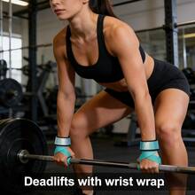 1 Pair Luminous Wrist Wraps, Suitable For Fitness, Weightlifting, CrossFit, Bodybuilding, Kettlebell, Dumbbell And Other Strength Training, Ideal For Beginners To Enhance Grip Strength - Multicolor - View 3