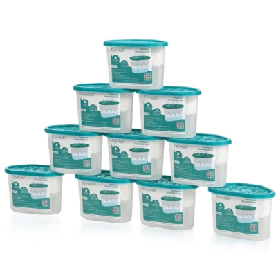 Crystals 10PCS Dehumidifier Moisture Absorber Damp Trap – Mould & Mildew Remover For Home, Wardrobe, Bathroom, Van & Car – Disposable Humidity Control Containers