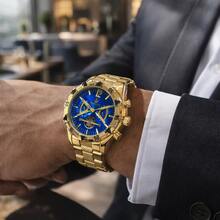 Pallyjane Men's Waterproof Watch, Modern And Elegant, Perfect For A Gift, M13 - M13 金藍 - 查看 1