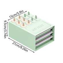 Bộ khay làm đá 1 ngăn: Khuôn đá 18 ngăn, dễ lấy đá ra, 6 ngăn có nắp đậy, khuôn làm kem bằng silicon mềm an toàn thực phẩm. - Nhiều màu - Xem 4