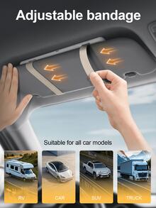 Ultra-Thin LED Car Vanity Mirror - Touch Adjust Brightness, USB Charging Sun Visor Clip Mirror, Portable HD Makeup Light For In-Car Makeup And Touchups, Natural Light, Adjustable And Shock-Resistant, Suitable For Commuting, Travel, Business, Graduation, Back To School, Holidays, Creative Gift For Mom, Dad And Friends - Multicolor - View 5