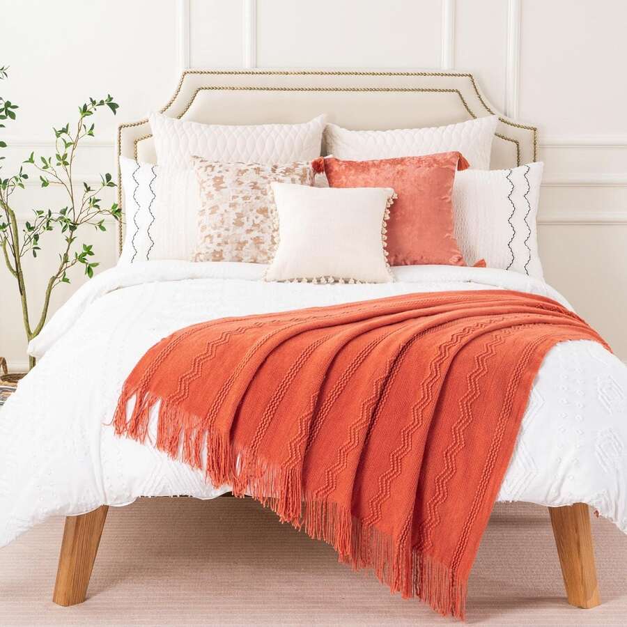 Lightweight Knit Blanket, Suitable For Camping, Air-Conditioned Rooms, Shawl, Spring/Summer