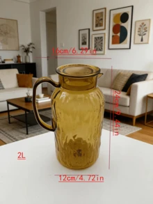 Jarra de té helado de 2L, apta para jugo, sangría, limonada, leche, café, bebidas frías o calientes - Multicolor - Ver 6