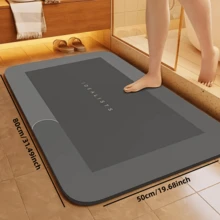 1pc Super Absorbent Letter Bathroom Mat, Non-Slip Mat, Diatom Mud Bathroom Mat, Bathroom Rug, Quick Dry, Soft Shower Door Mat, Non-Slip, Best Decoration For Bathroom, Laundry Room, Kitchen - Multicolor - View 20