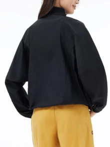 CAMEL CROWN 女士防晒夏季防紫外线开衫夹克速干冰丝凉爽皮革服装 - 幻影黑 - 查看 2