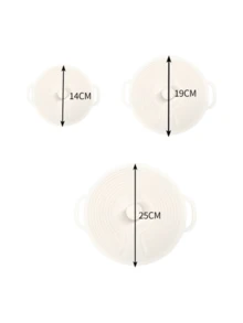 3pcs Silicone Lids With Double Handles And Suction Cups - Suitable For Microwave And Stovetop. These Reusable Covers Fit Bowls, Plates, Pans And Cups - Non-Stick Heat Sealing Lids. - View 6