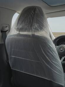 Disposable Car Seat Covers, Transparent Dust-Proof Seat Covers, Waterproof And Stain-Resistant, Universal Protective Film, Suitable For Sedans, Trucks And Various Car Seats, Lightweight And Foldable, High-Quality PE Material, Elastic Band Design, Keep Car Interior Clean - Multicolor - View 2