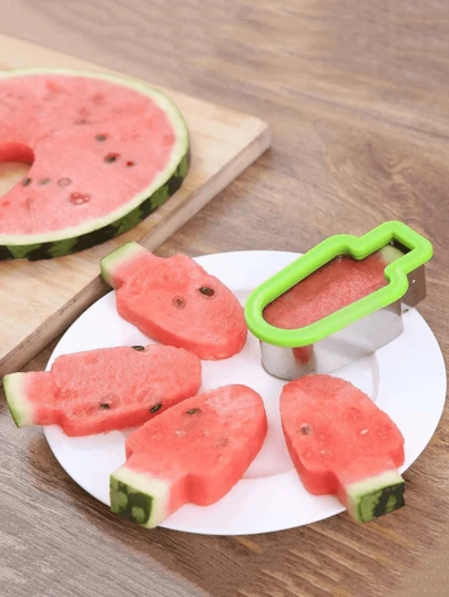 1pc Watermelon Slice Mold, Ice Cream Shape Watermelon Cutter, Watermelon Slicer And Chopper, Suitable For Summer Snacks And Parties, Easy To Clean Material